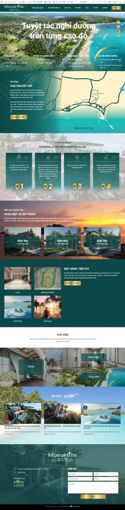 Landingpage cho mẫu thiết kế website khách sạn 5 sao