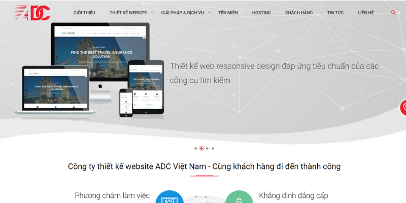 ADC - Đơn vị thiết kế Website vận chuyển dày dặn kinh nghiệm