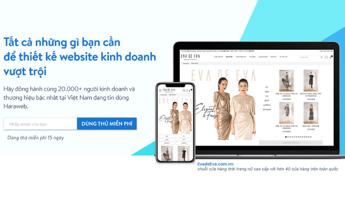 Dịch vụ thiết kế website bán hàng Haravan