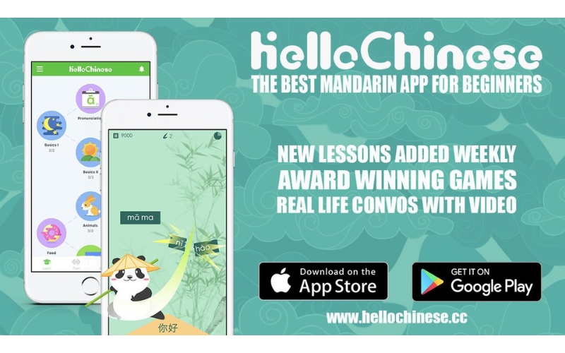phần mềm học từ vựng tiếng Trung Hello Chinese